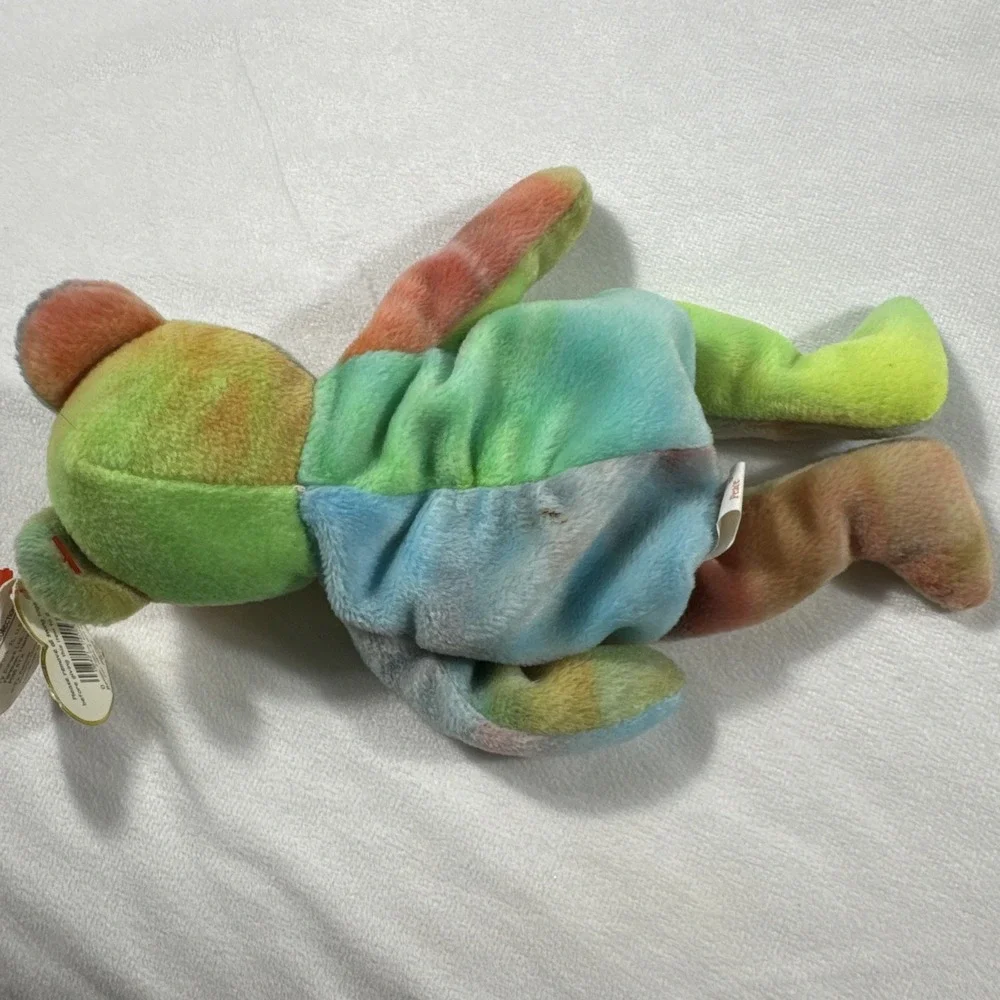 Ty‎ Beanie Baby Peace Bear Plush Stuffed Animal Toy Tie Dye 1996